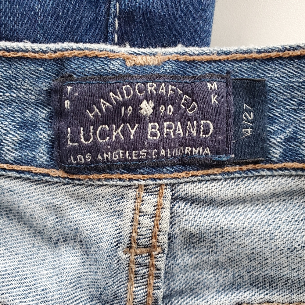 Lucky brand destroyed mid rise mom jeans 4 27 - Picture 6 of 12
